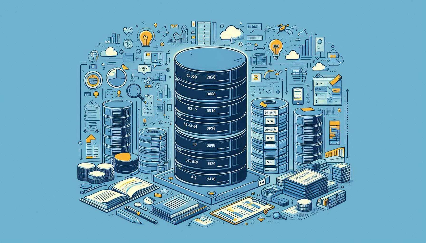 AI Generated image about Metadata of a Relational Database Management System (Created by DALL-E3)